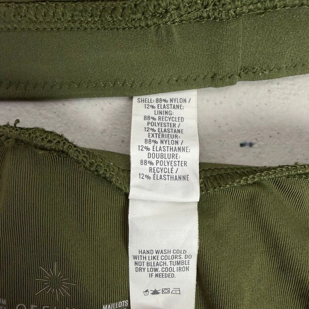 Offline by Aerie Medium Scoop Cheeky Bikini Green Cream - Picture 9 of 9